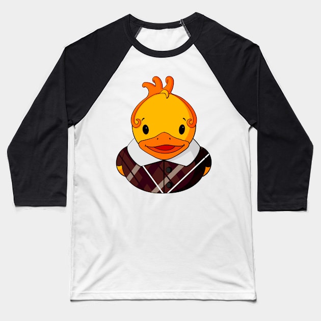 Brown Munchkin Rubber Duck Baseball T-Shirt by Alisha Ober Designs